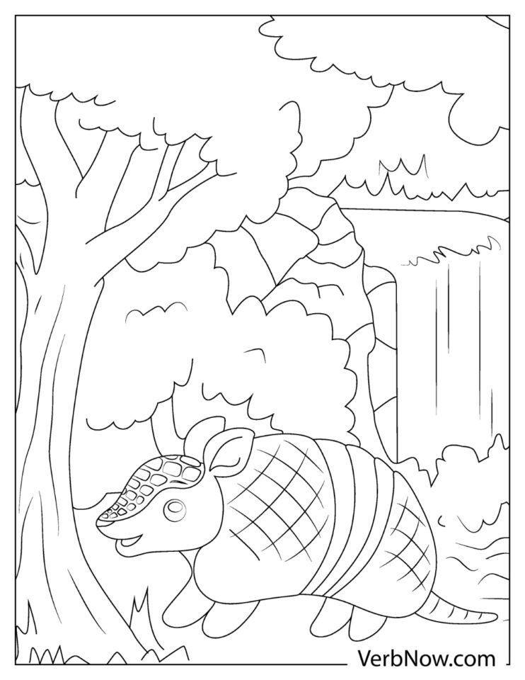Free ARMADILLO Coloring Pages for Download (Printable PDF)