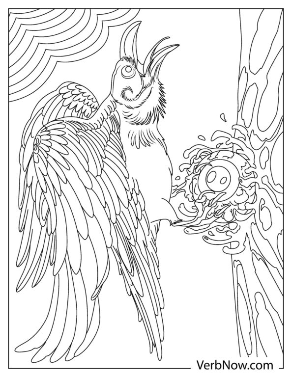 Free CROW Coloring Pages for Download (Printable PDF)
