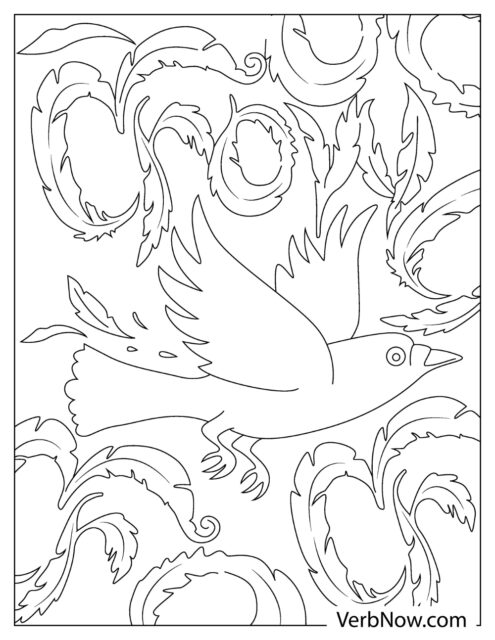Free CROW Coloring Pages for Download (Printable PDF)
