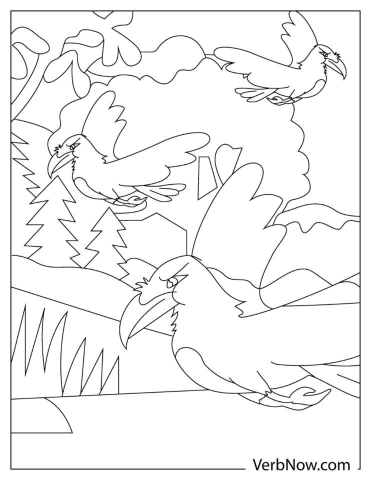 Free RAVEN Coloring Pages for Download (Printable PDF)