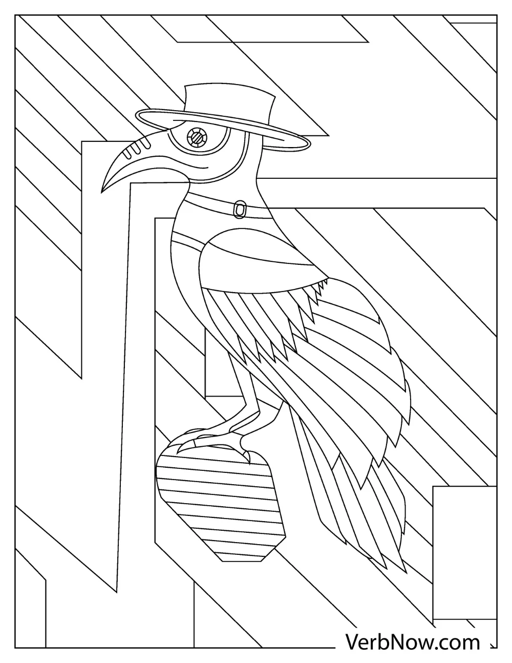 Free RAVEN Coloring Pages for Download (Printable PDF) Raven coloring page for kids