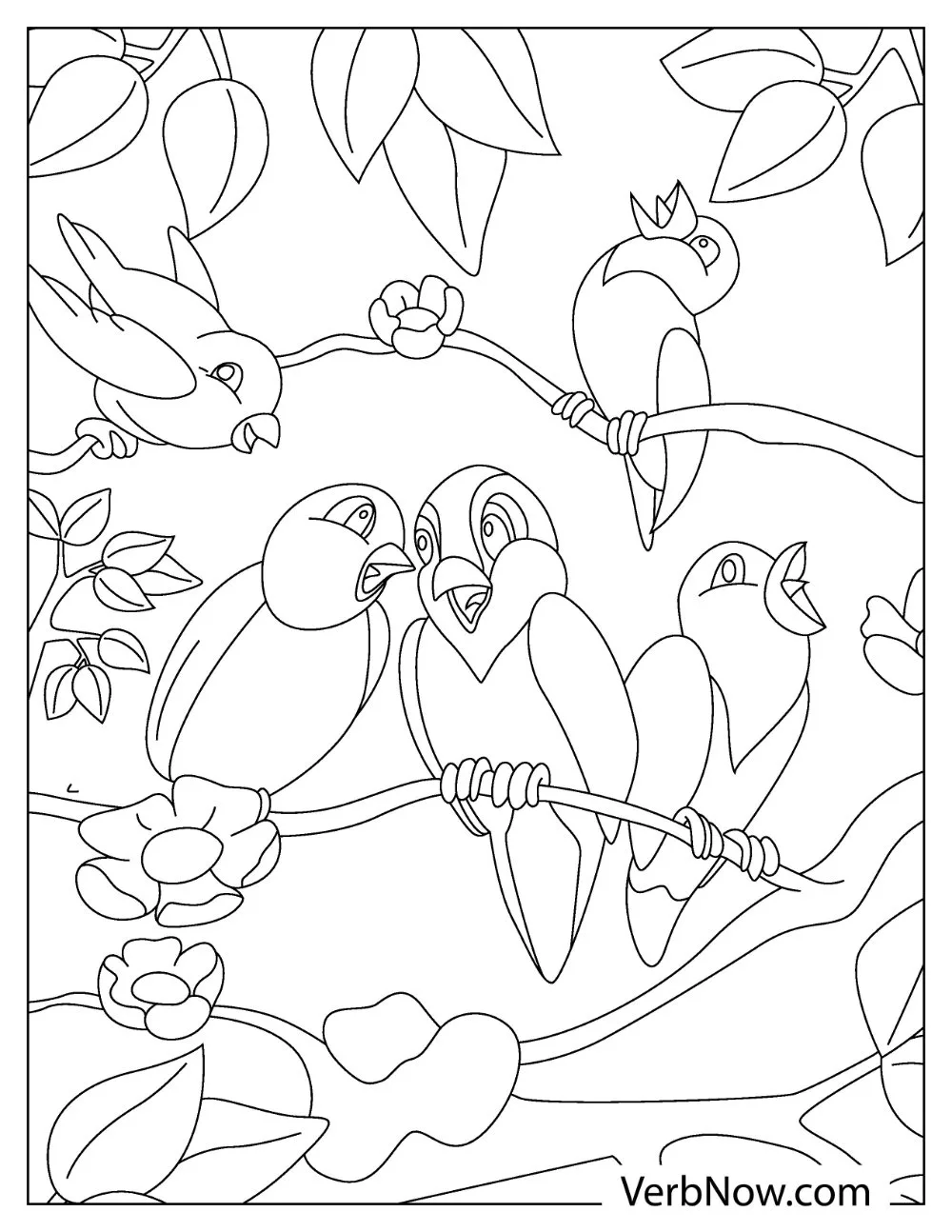 Songbird robin coloring page for children