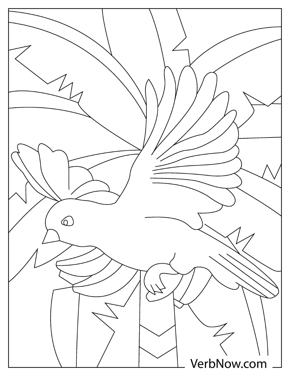 Easy robin drawing to color for toddlers