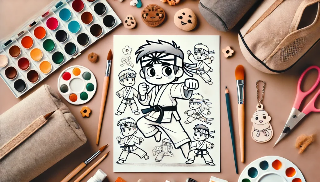 Karate Kid Coloring Page