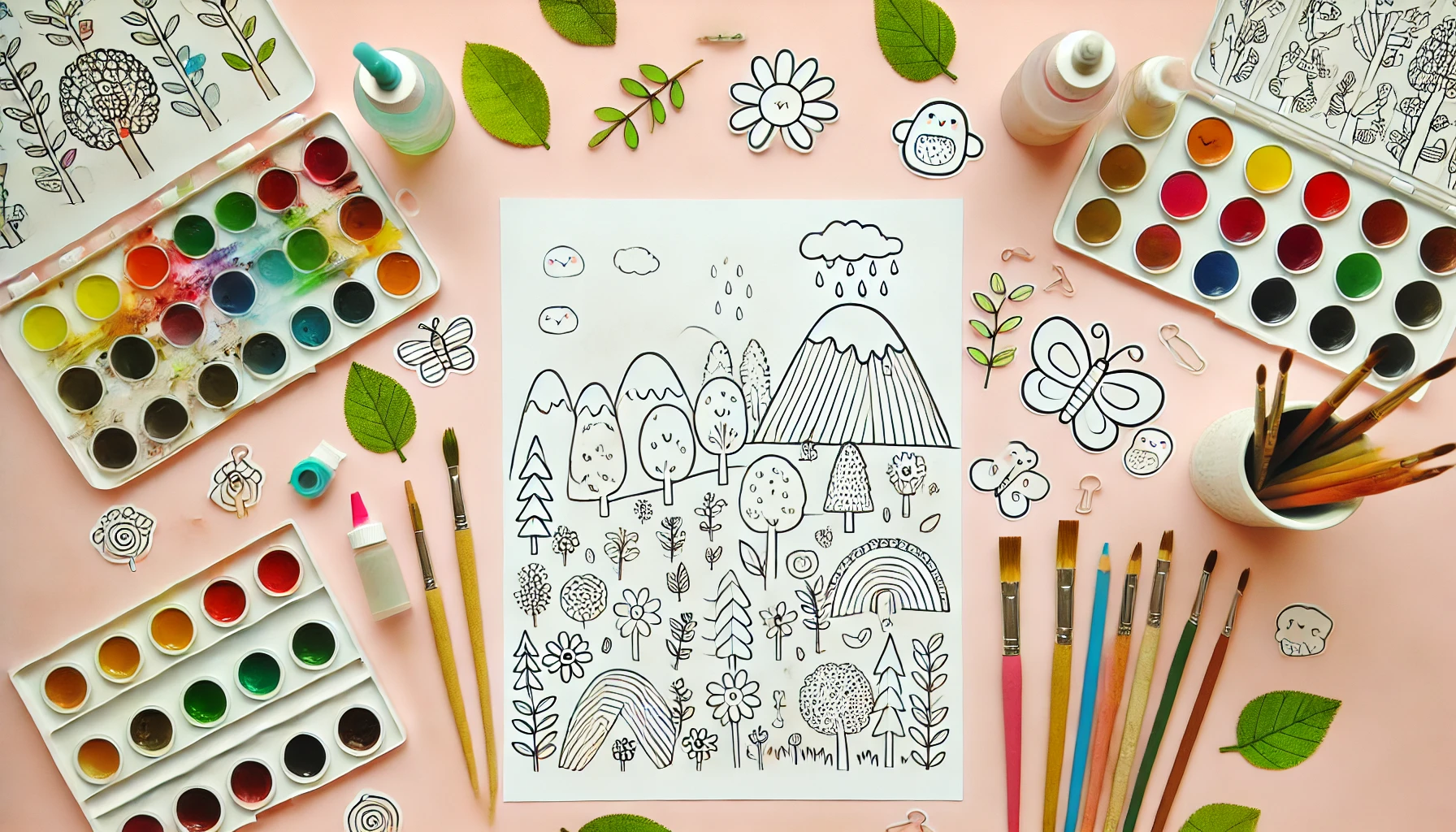 Nature coloring pages