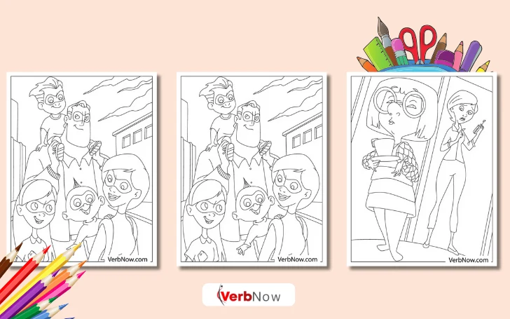 Free INCREDIBLES Coloring Pages for Download (Printable PDF) incredibles coloring pages