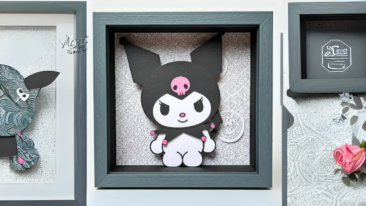 Kuromi 3D shadow box children activities