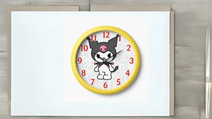 Kuromi clock handmade