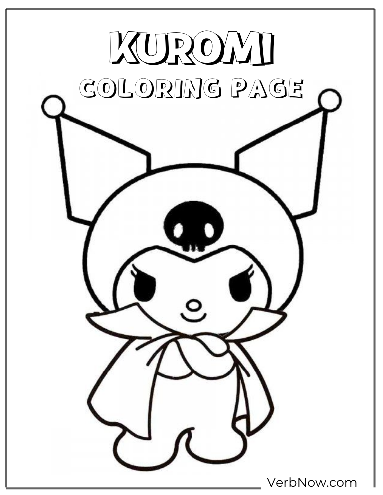 Kuromi Dress Coloring Pages