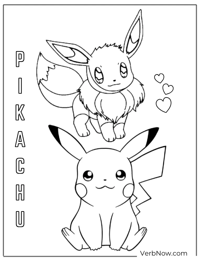 30 Free Pikachu Coloring Pages Printable PDF 