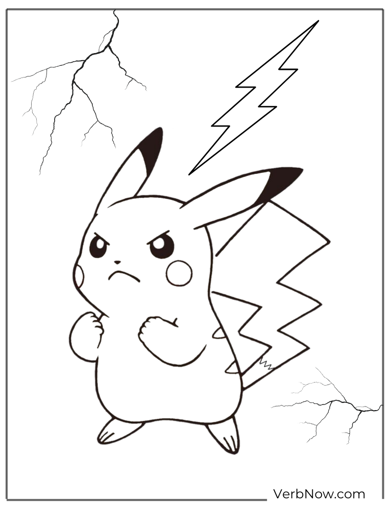 30 Free Pikachu Coloring Pages Printable PDF 