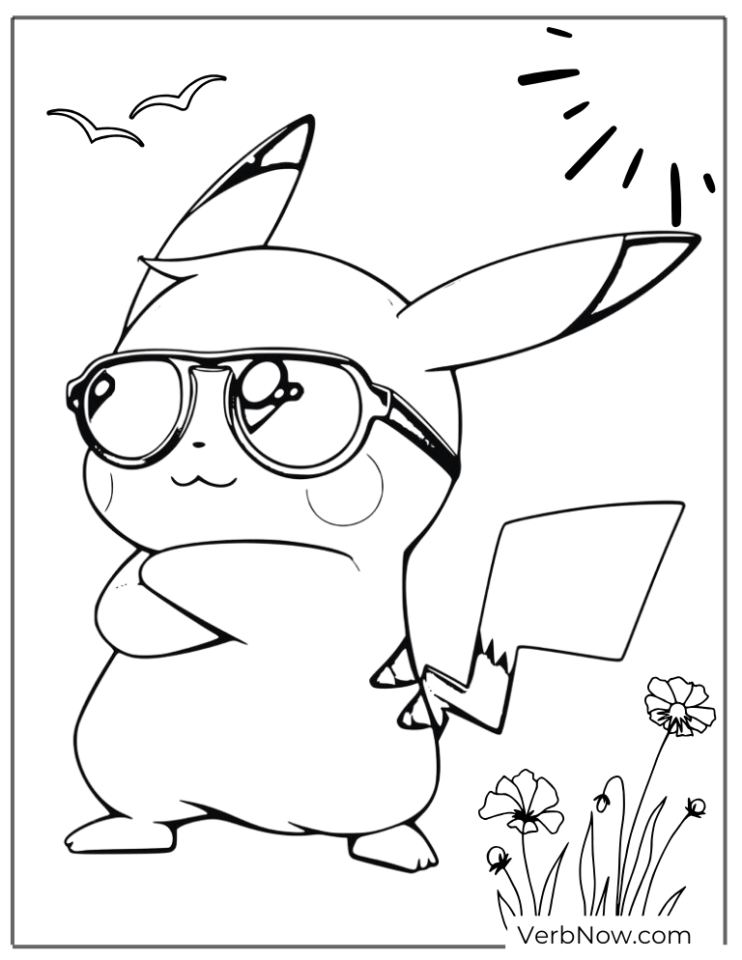 30 Free Pikachu Coloring Pages Printable PDF 