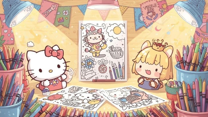printable sanrio coloring pages