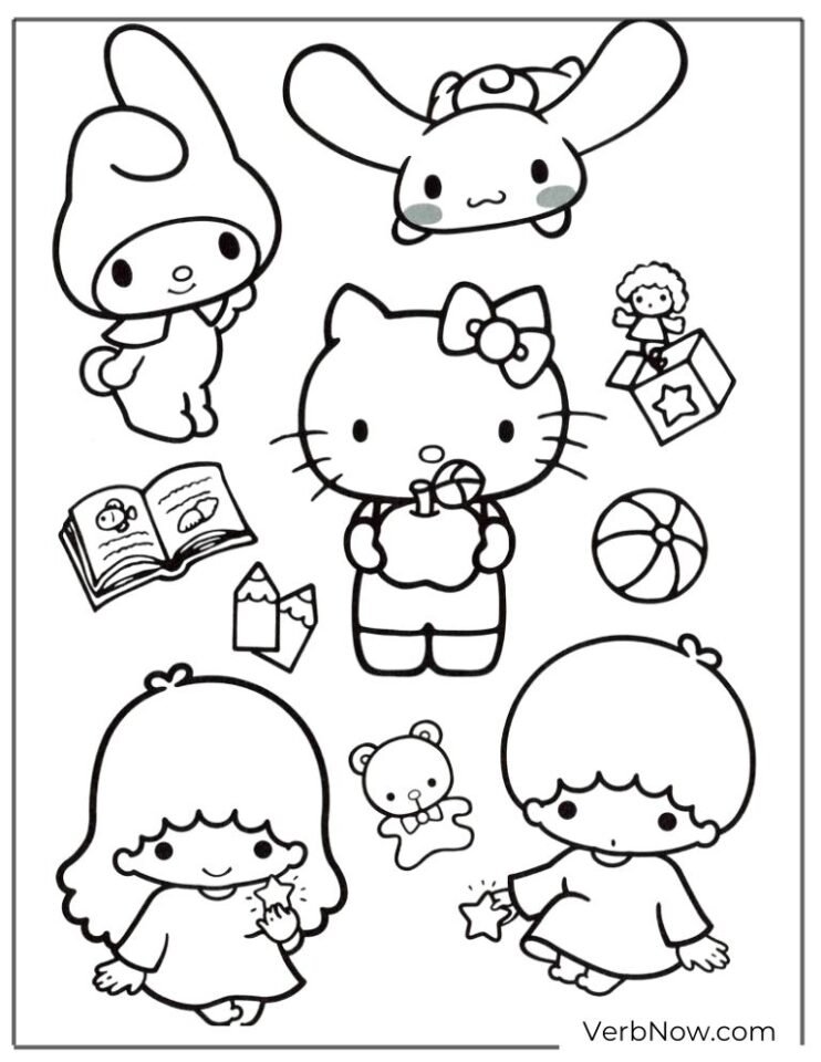 Free Coloring Pages Sanrio Free Coloring Pages Sanrio