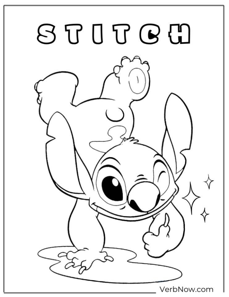Free Stitch Coloring Pages For All Ages (Printable PDF)