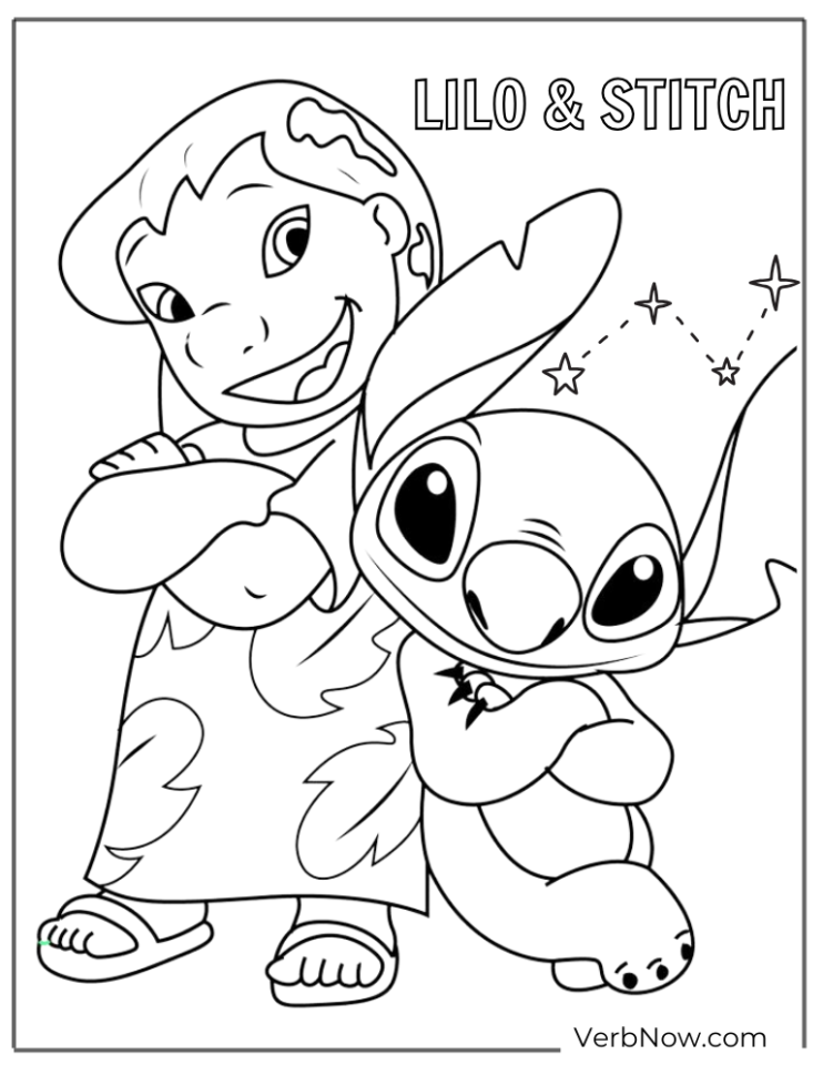 Free Stitch Coloring Pages For All Ages Printable PDF 