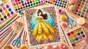 Belle-coloring-pages (1)