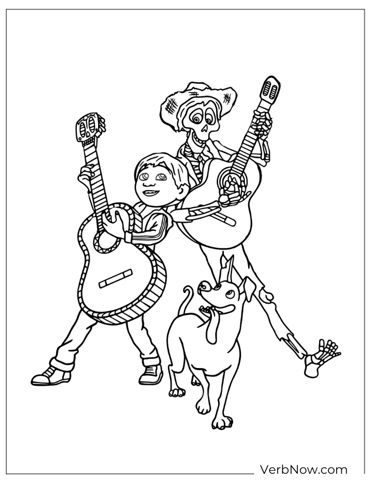 20 Free Coco Coloring Pages Printable PDF 