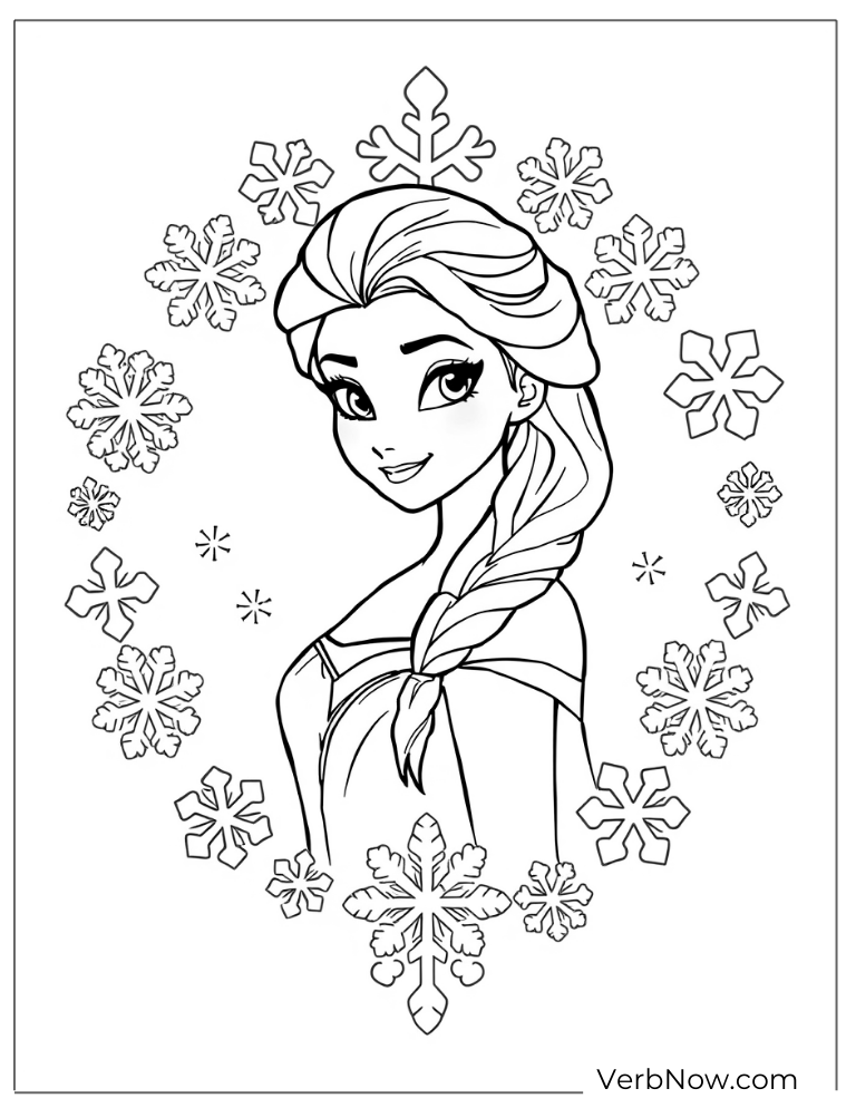 Easy Elsa Coloring Pages Printable