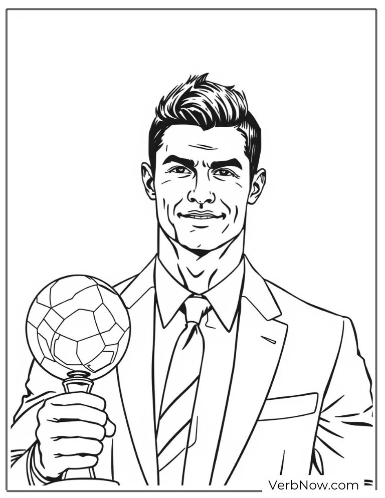 21 Free Ronaldo Coloring Pages Printable PDF 