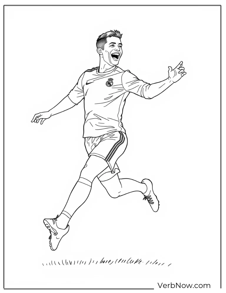 Happy Ronaldo coloring sheets