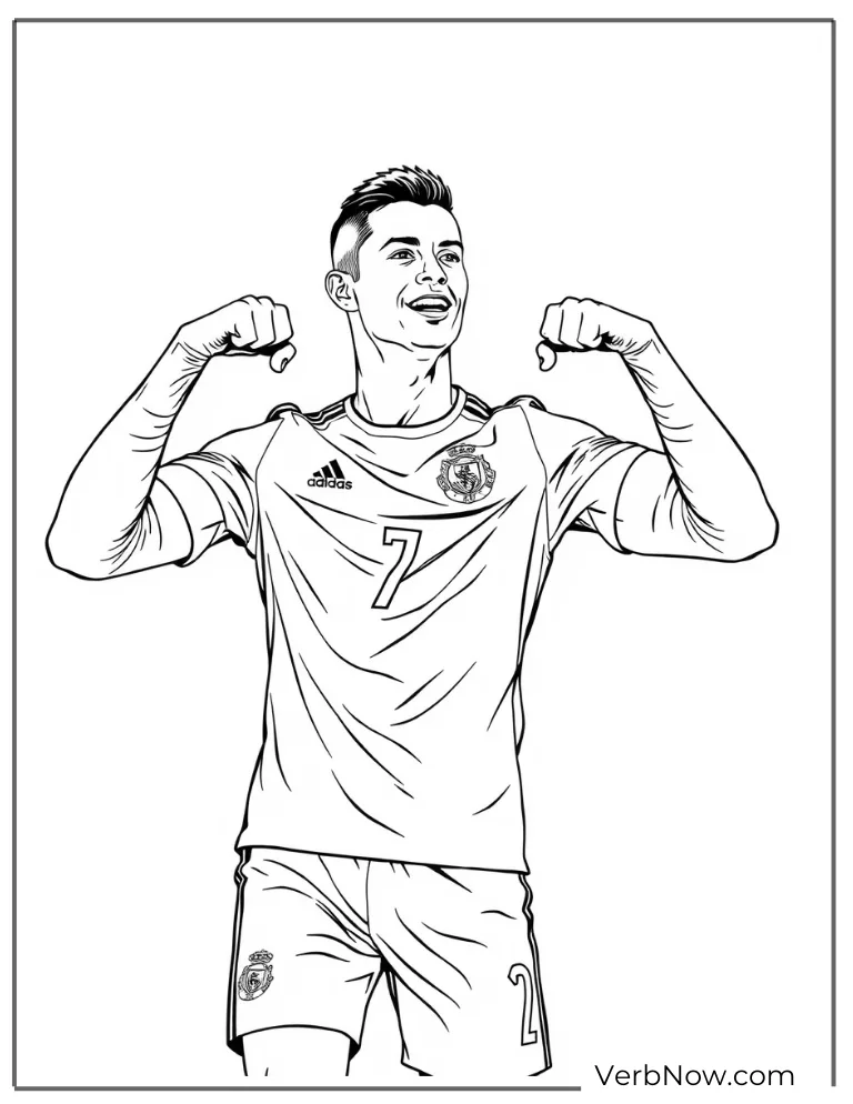 Coloring pages football Ronaldo
