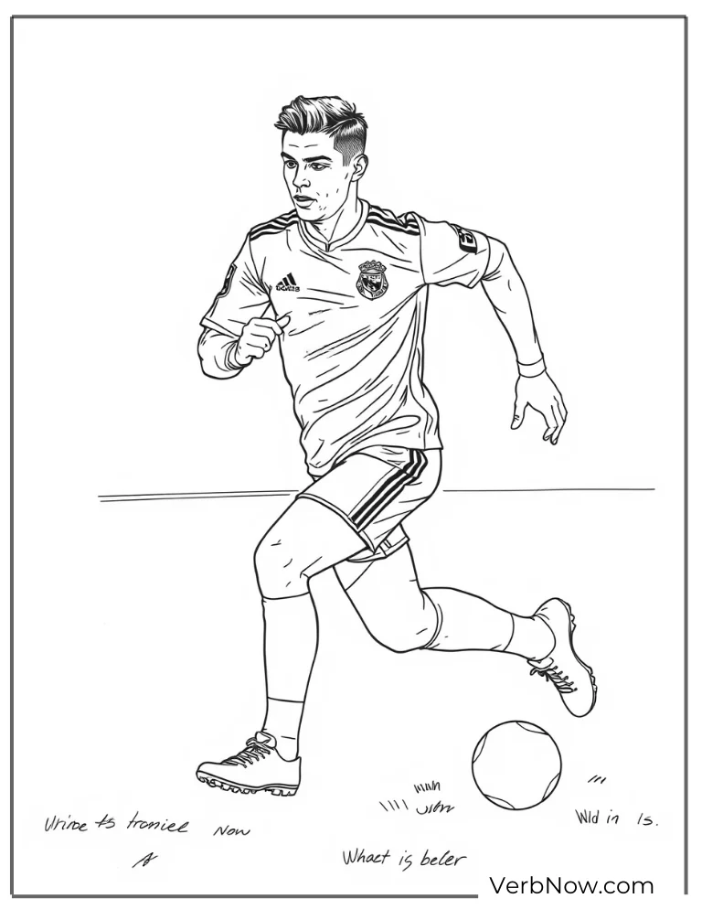 Ronaldo in action to color