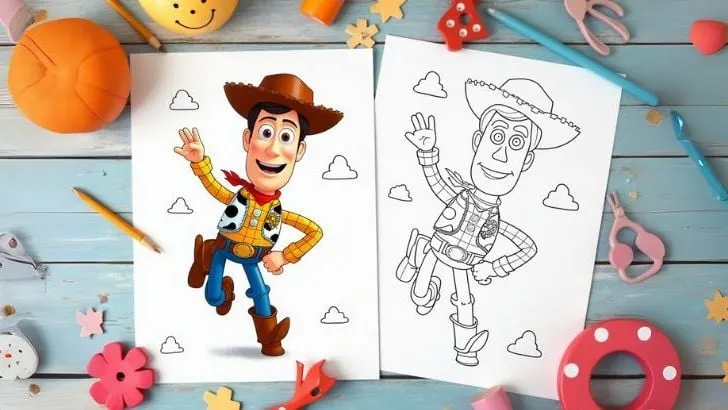 woody coloring pages for kids