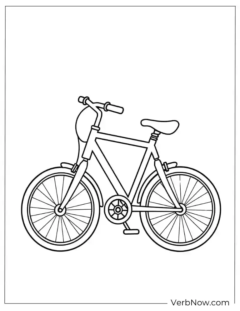 Single bicycle for preschool children to color