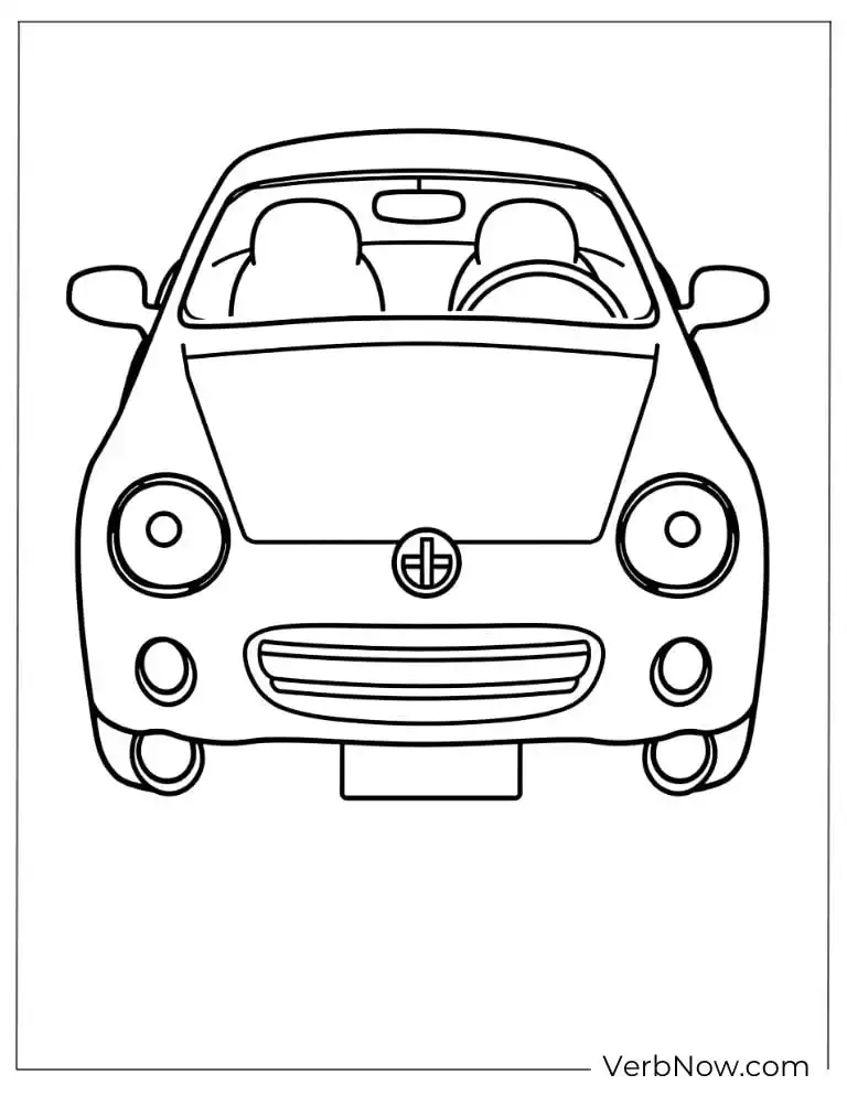 Simple car for kids to color