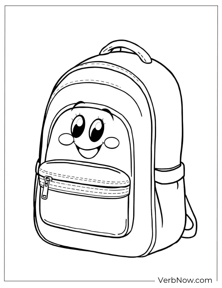 A smiling bag coloring sheets for kids