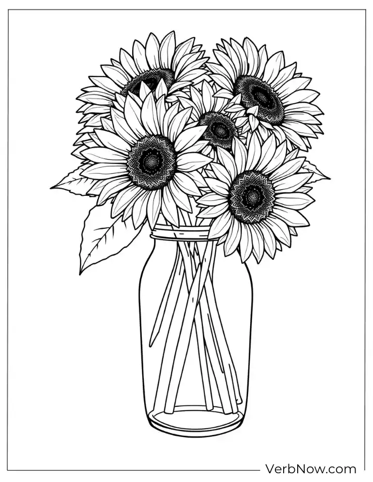 Sunflowers in a Vase – Classic bouquet in a glass vase
