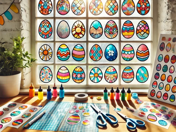egg easter window clings