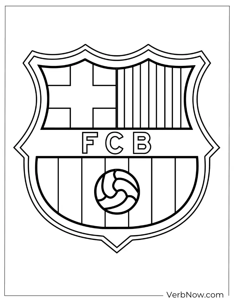 FC Barcelona Logo Coloring Page