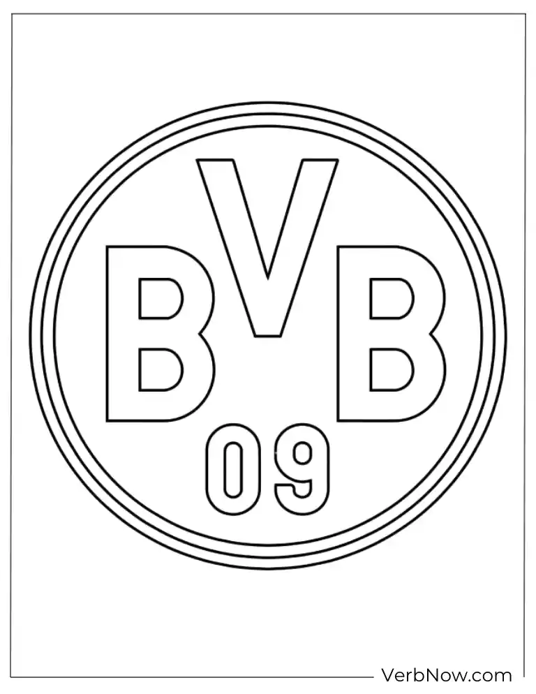 Borussia Dortmund Logo Coloring Page 
