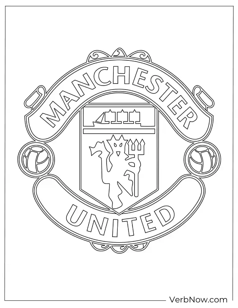 Manchester United Logo Coloring Page
