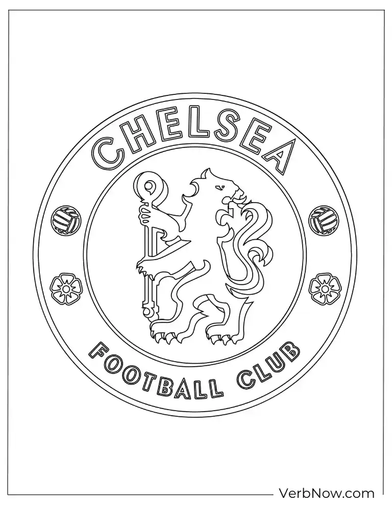 Chelsea FC Logo Coloring Sheet 