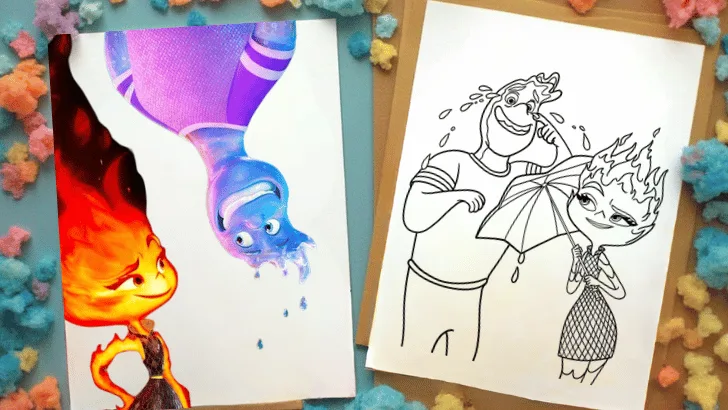 Free Elemental Coloring Pages For Download (Printable PDF) Disney pixar elemental coloring pages