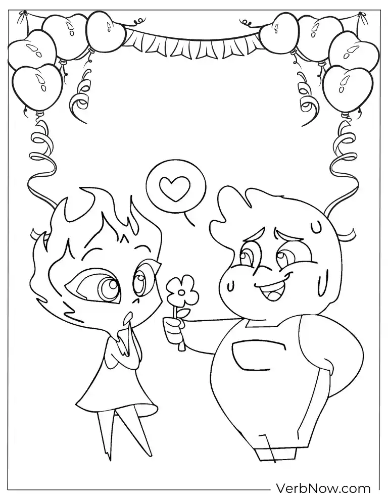 Happy birthday Elemental coloring page for kids