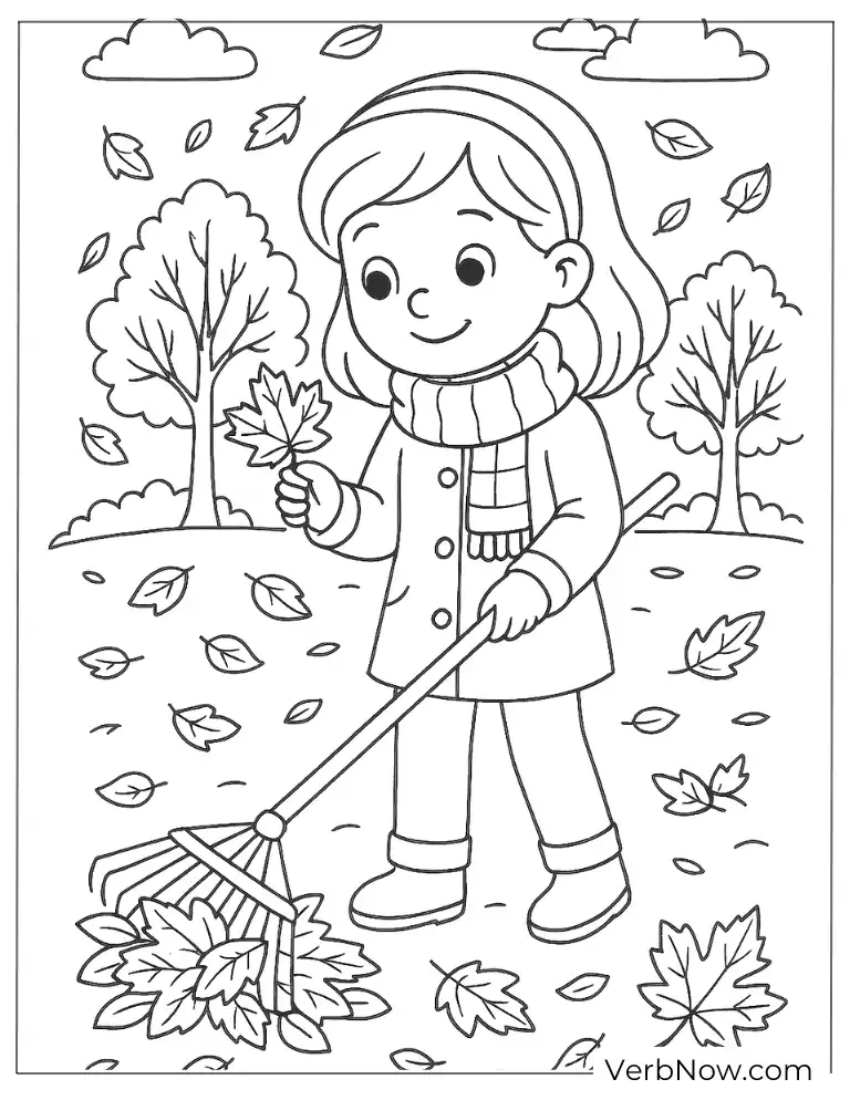 Traditional fall coloring pages with harvest time themes