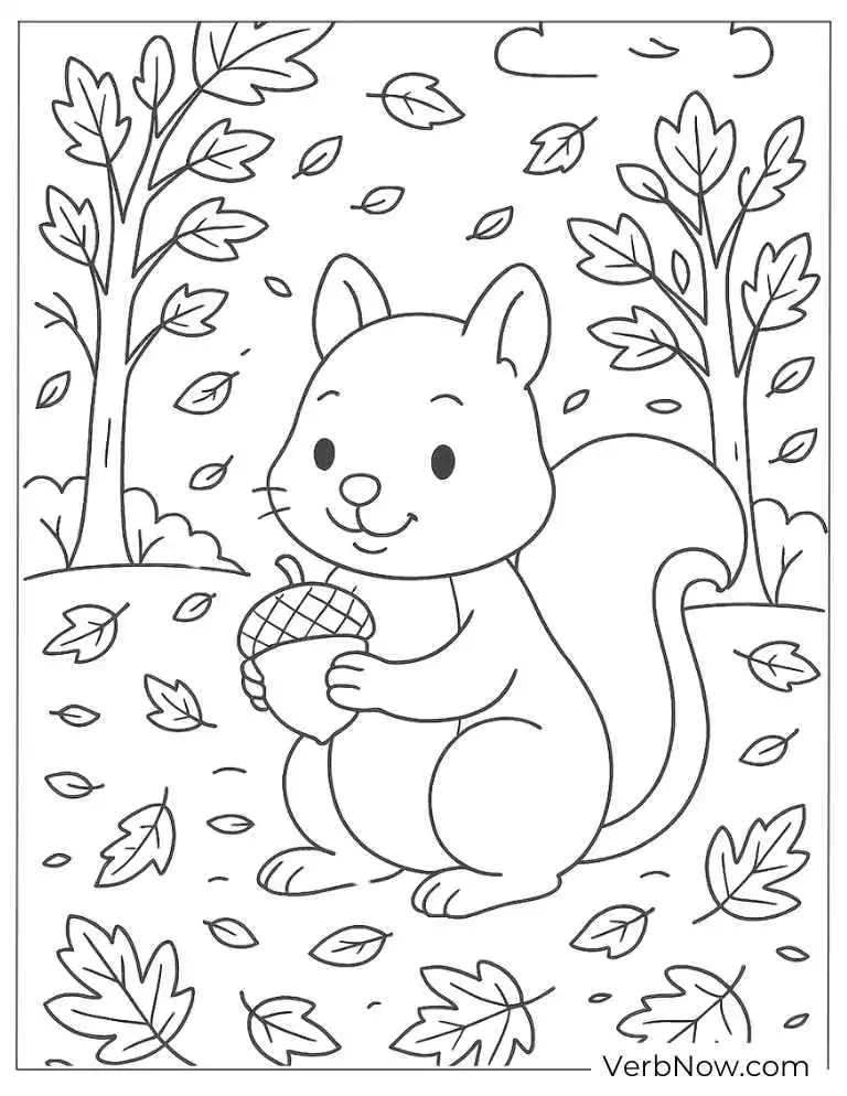 Fun fall coloring page featured princess o enjoy