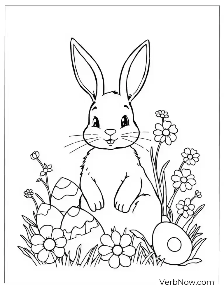 Rose bouquet with hearts Valentine’s Day coloring page