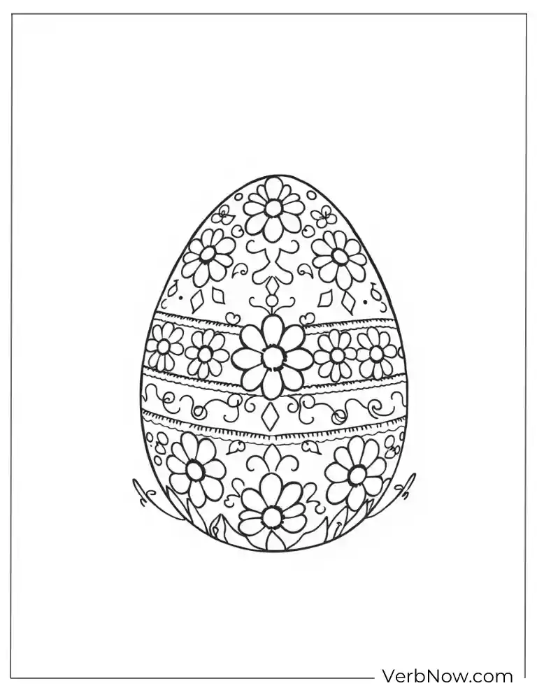 Kids Easter egg hunt coloring page