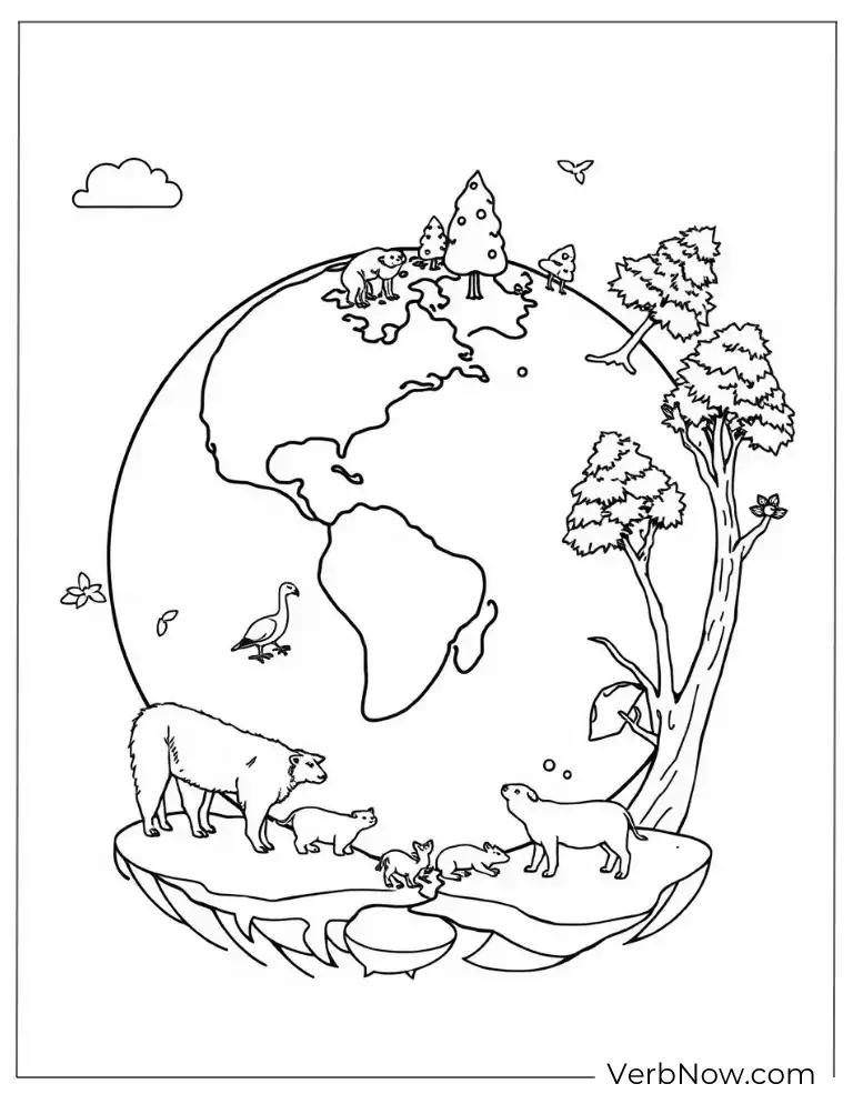 Birthday cake with candles coloring page