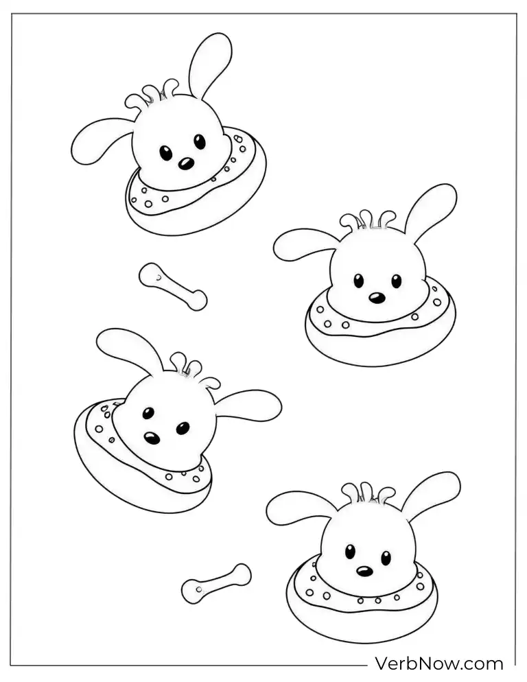 Funny Pochacco puppy faces coloring page