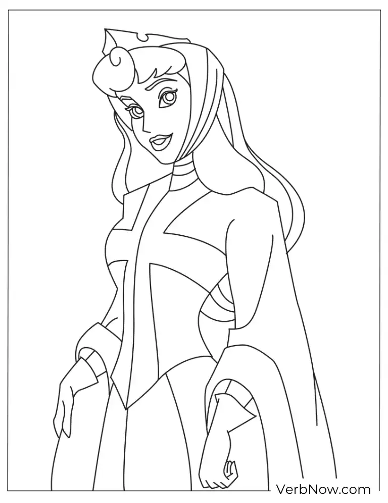 Sleeping Beauty with Friends Coloring Page