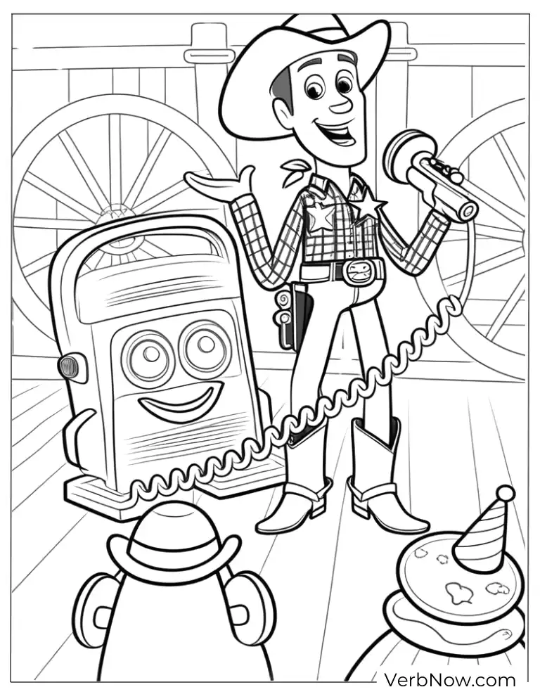 Buzz Lightyear with Space Suit Coloring Page from Toy Story