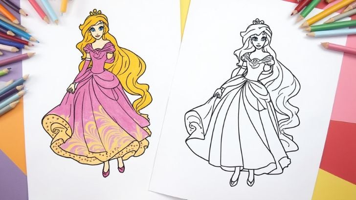 aurora disney princess coloring page