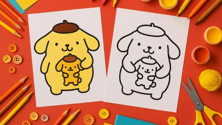 cute pompompurin coloring sheets