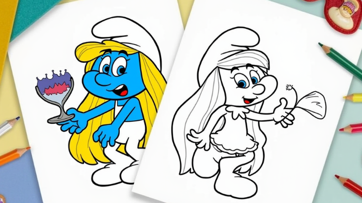 smurfs coloring pages for kids